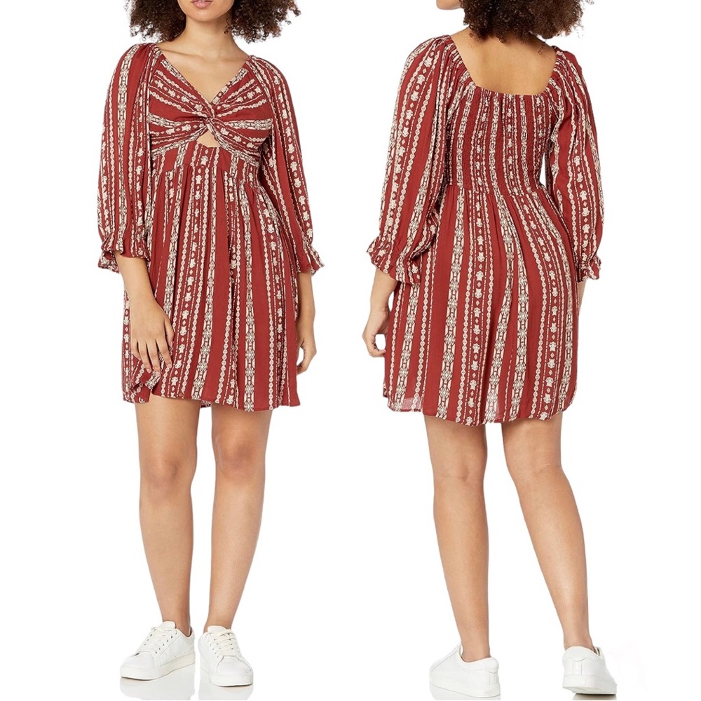 Angie Red and White Striped Mini Dress